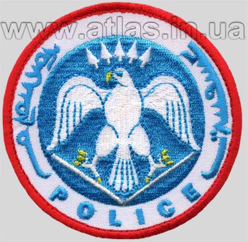 Embroidered round patch POLICE